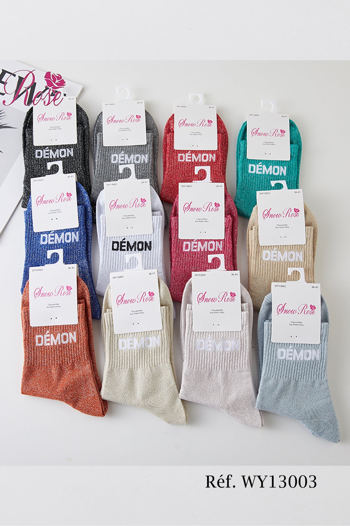 Chaussettes à paillettes “DEMON"