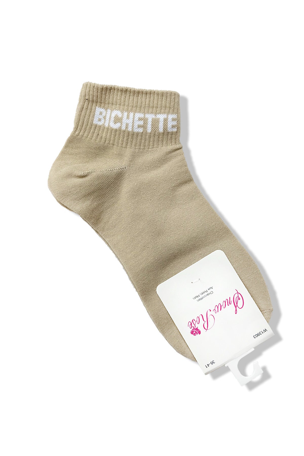 Chaussettes courtes à message " BICHETTE"