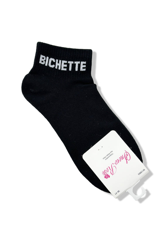 Chaussettes courtes à message " BICHETTE"