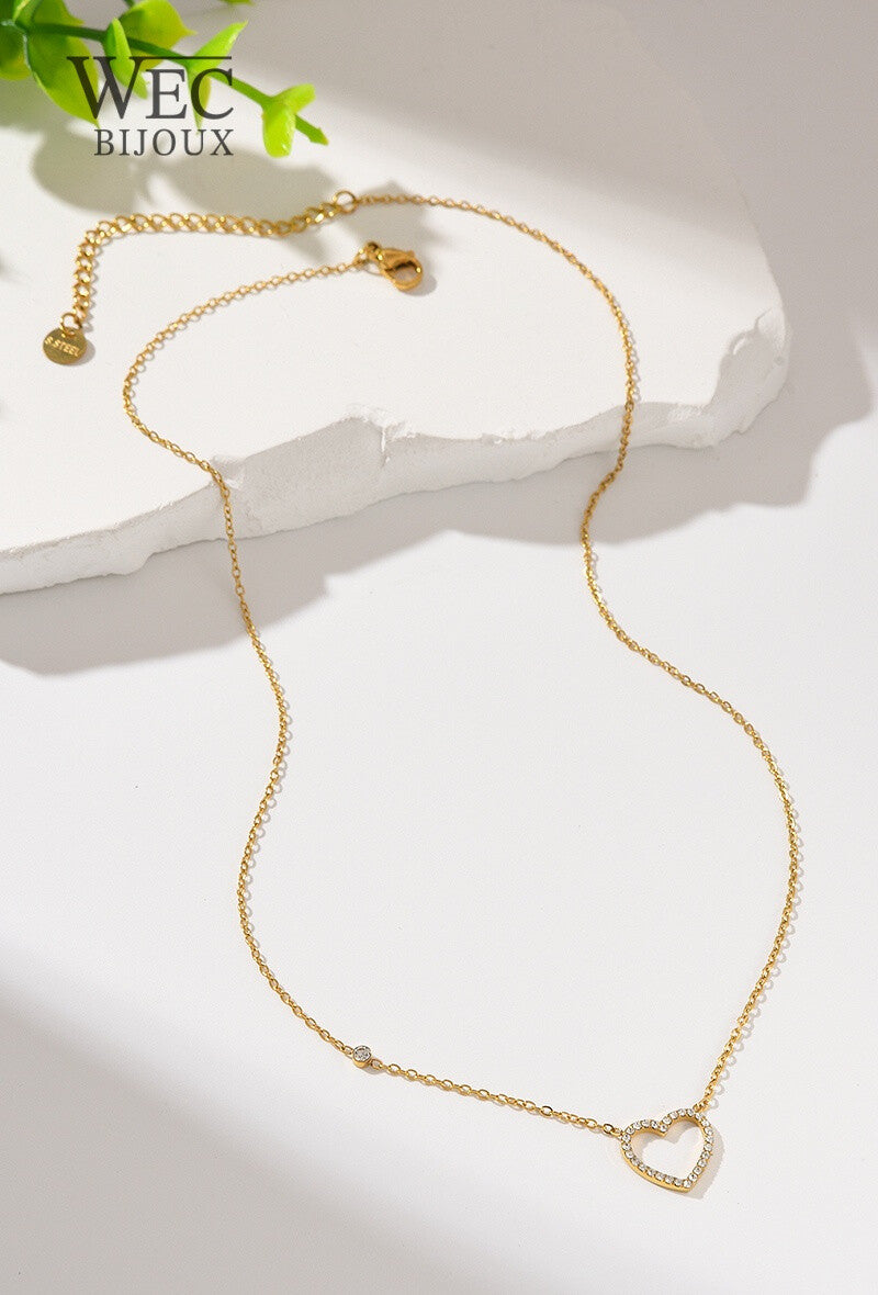 COLLIER COEUR DORE