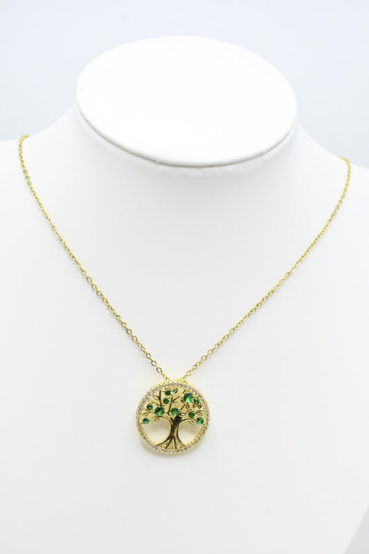 Collier arbre de vie VERT