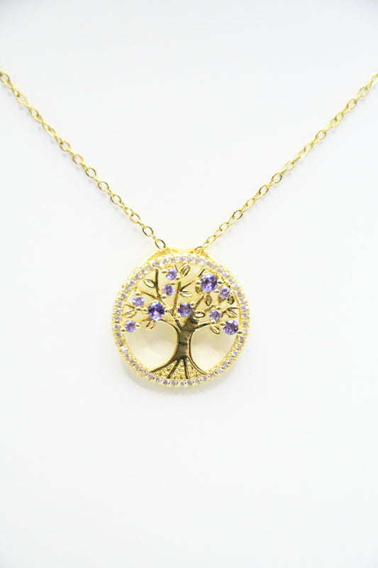 Collier arbre de vie VIOLET