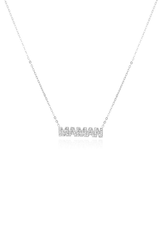 COLLIER MAMAN ARGENT