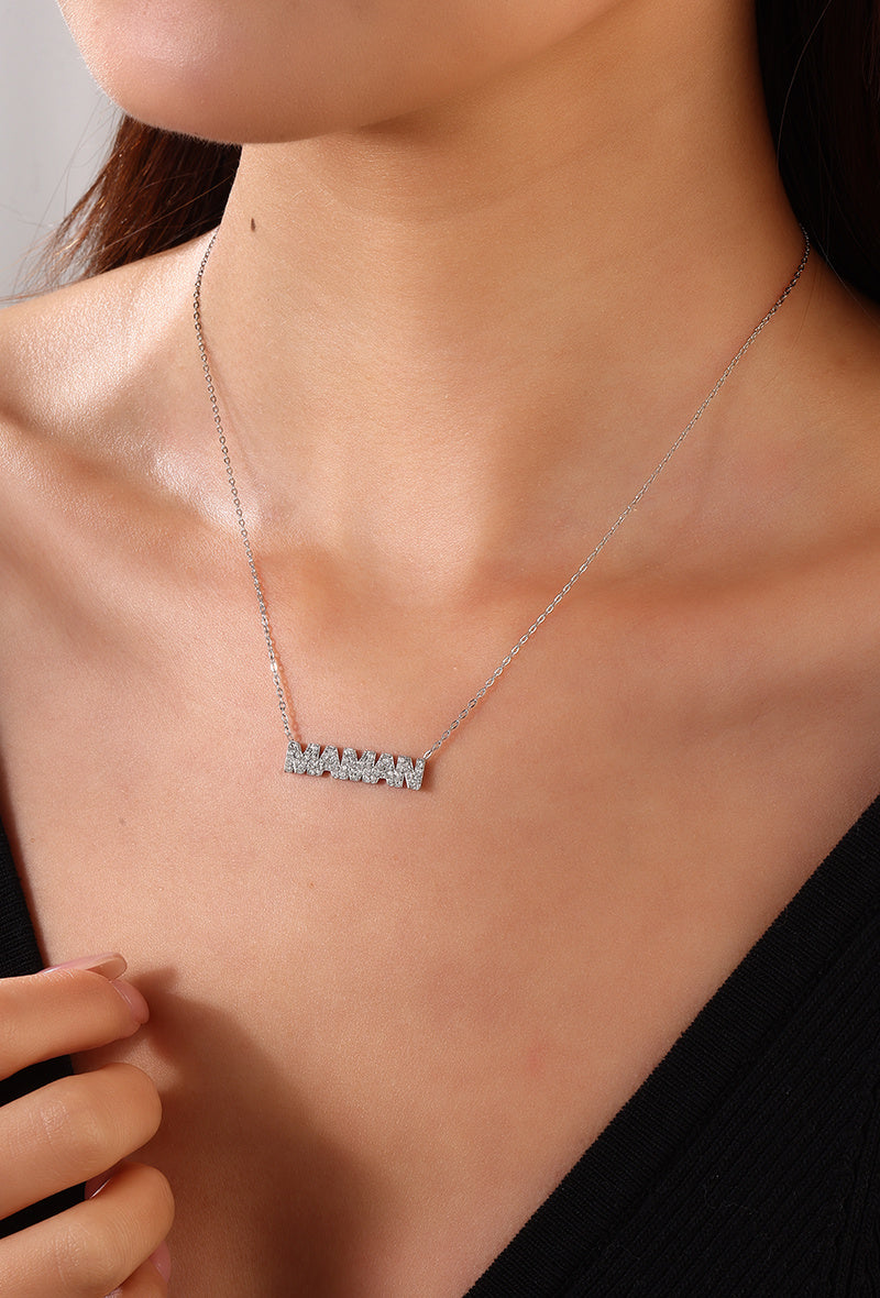 COLLIER MAMAN ARGENT