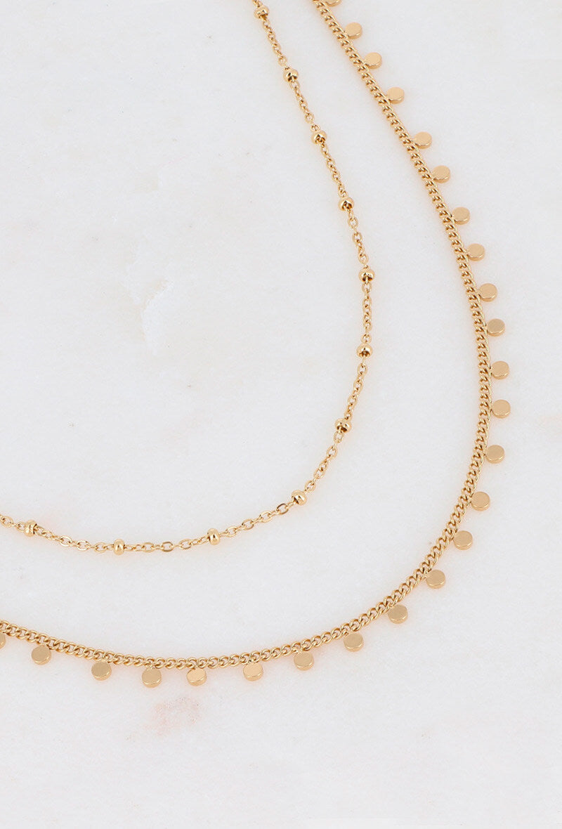 Collier Pastillas doré