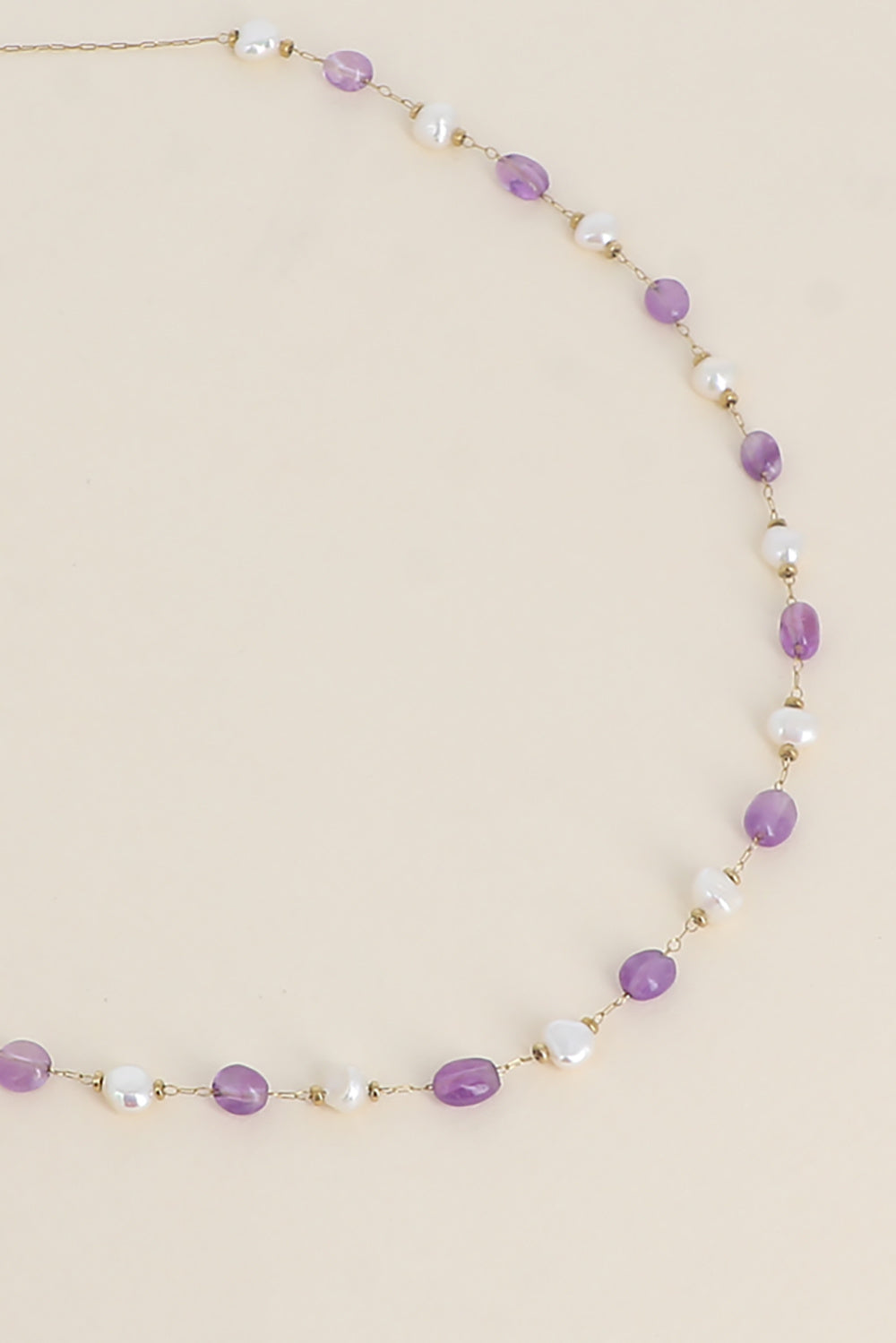 COLLIER NATHALIE PERLES D'EAU DOUCES ET PIERRES NATURELLES