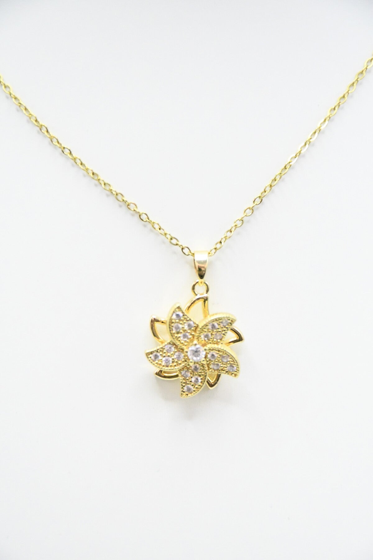 Collier toupie doré