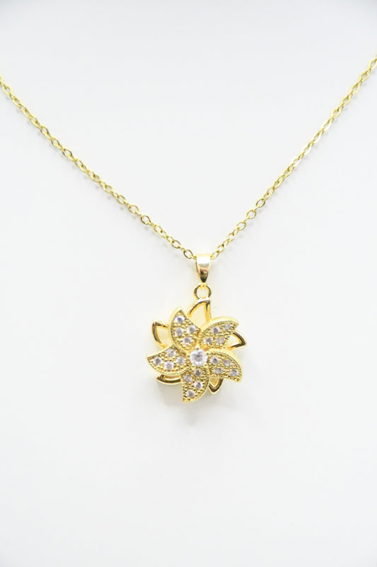 Collier toupie doré