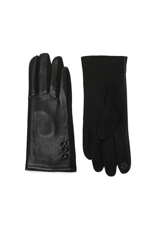GANTS SIMILICUIR NOIRS