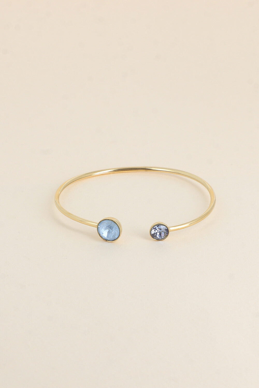 Jonc Betty doré - orné de cristaux de Swarovski® BLEU