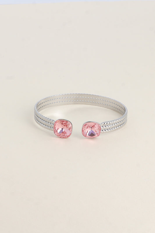 Jonc Phoebe monture argenté - orné de cristaux de Swarovski® BLUSH