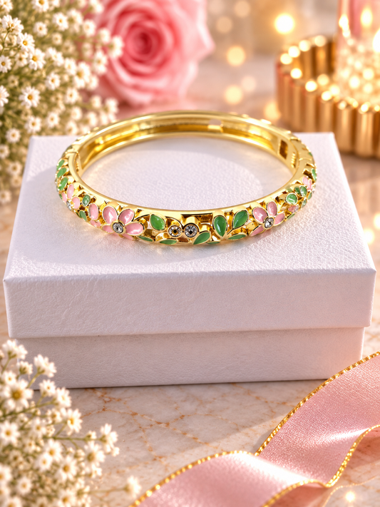 BRACELET CLEOPATRE FLEURS ROSES