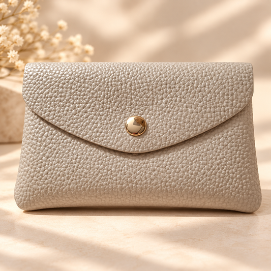 PORTEFEUILLE LEA BEIGE EN CUIR