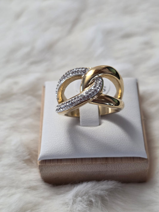 BAGUE ESMERALDA DORE TAILLE 52/54