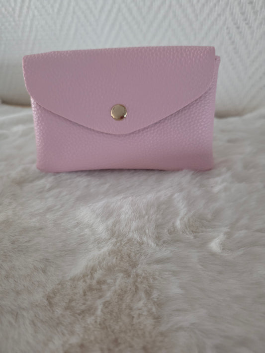 PORTEFEUILLE LEA ROSE EN CUIR