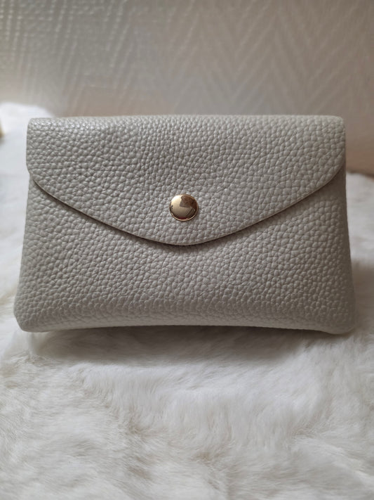 PORTEFEUILLE LEA BEIGE EN CUIR