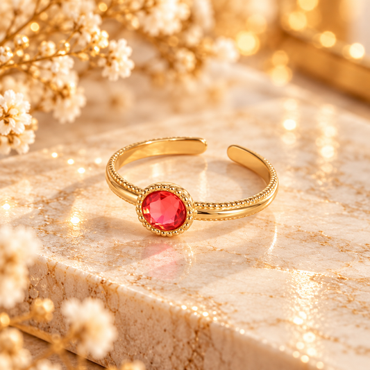 BAGUE LAURA ornée de cristaux de Swarovski® ORANGE