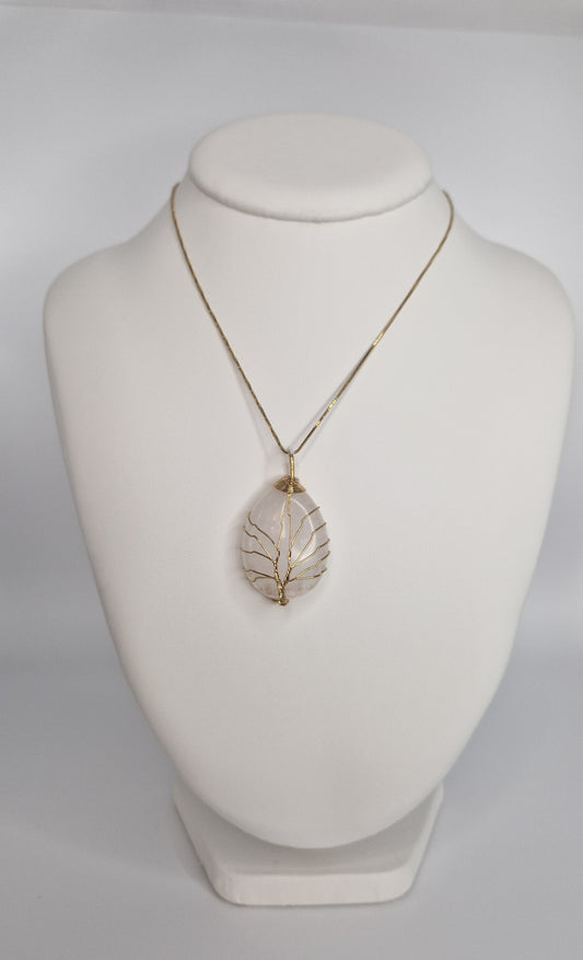 COLLIER GOUTTE EN CRISTAL DE ROCHE