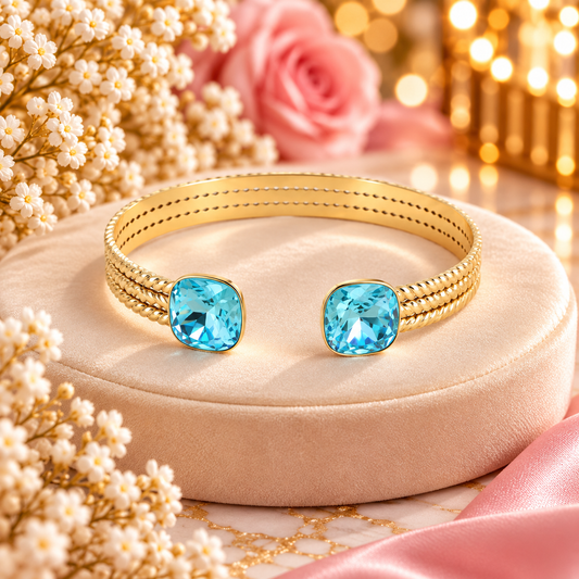 Jonc Phoebe - orné de cristaux de Swarovski® TURQUOISE