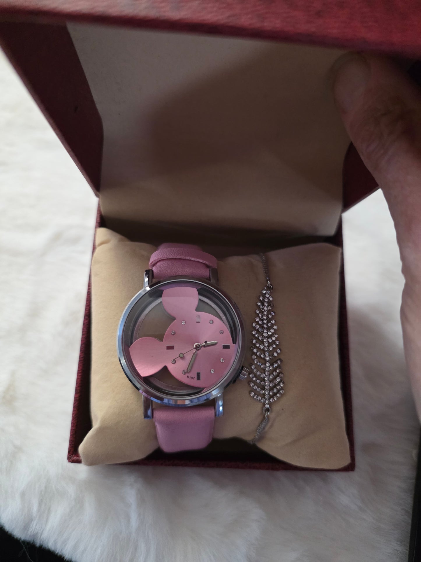 COFFRET MONTRE BRACELET  ROSE