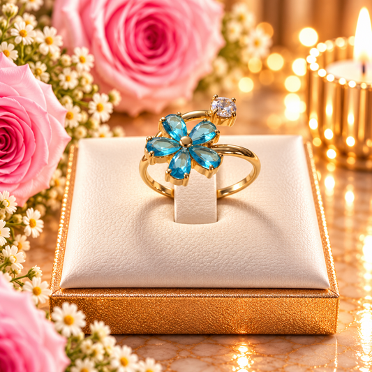 BAGUE LILIA BLEU
