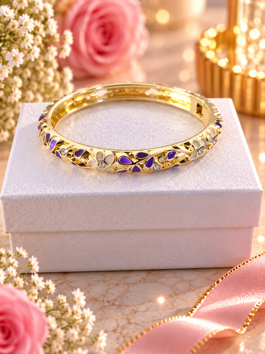 BRACELET CLEOPATRE BLANC ET MAUVE