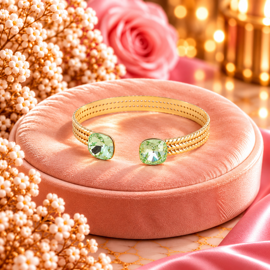 Jonc Phoebe - orné de cristaux de Swarovski® VERT CLAIR