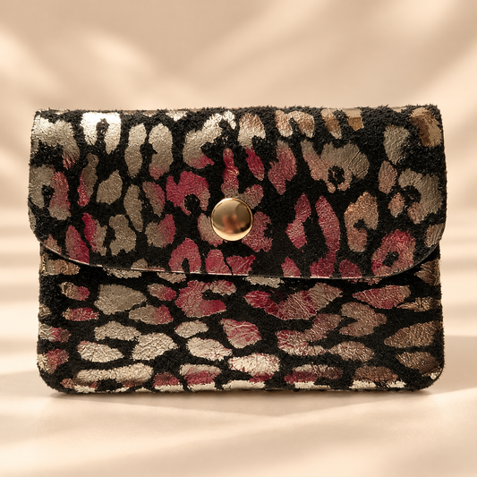 PORTEFEUILLE CHRISTINE LEOPARD KAKI
