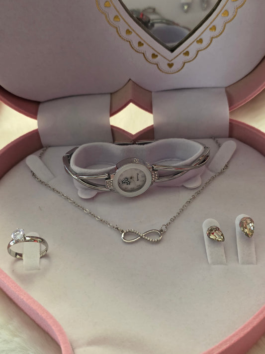 COFFRET MONTRE ARGENT INFINI
