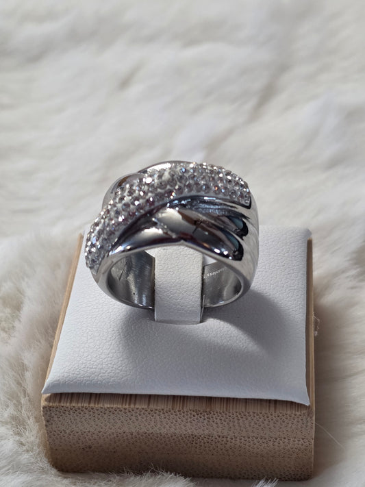 BAGUE DELIA ARGENTE TAILLE 52/54