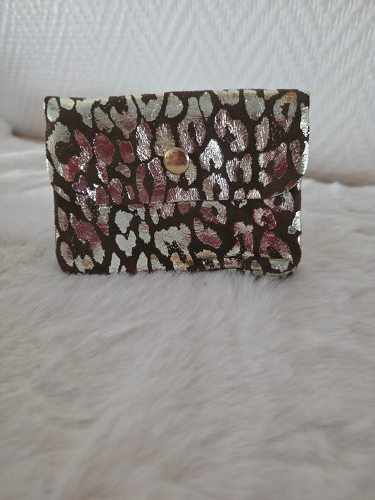 PORTEFEUILLE CHRISTINE LEOPARD MARRON