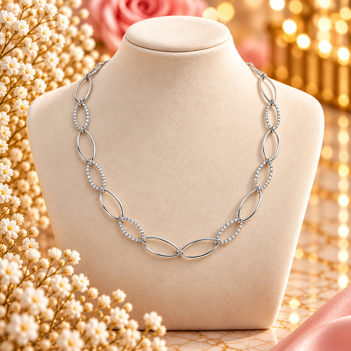 COLLIER DANAE argenté