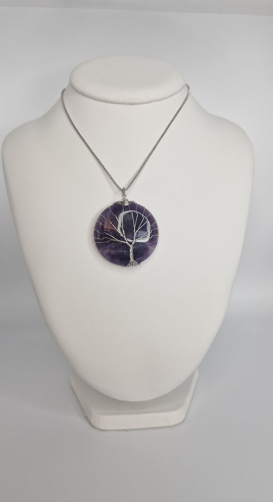 COLLIER ROND EN AMETHYSTE