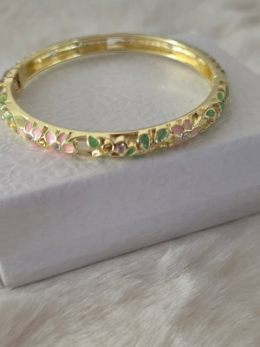 BRACELET CLEOPATRE FLEURS ROSES