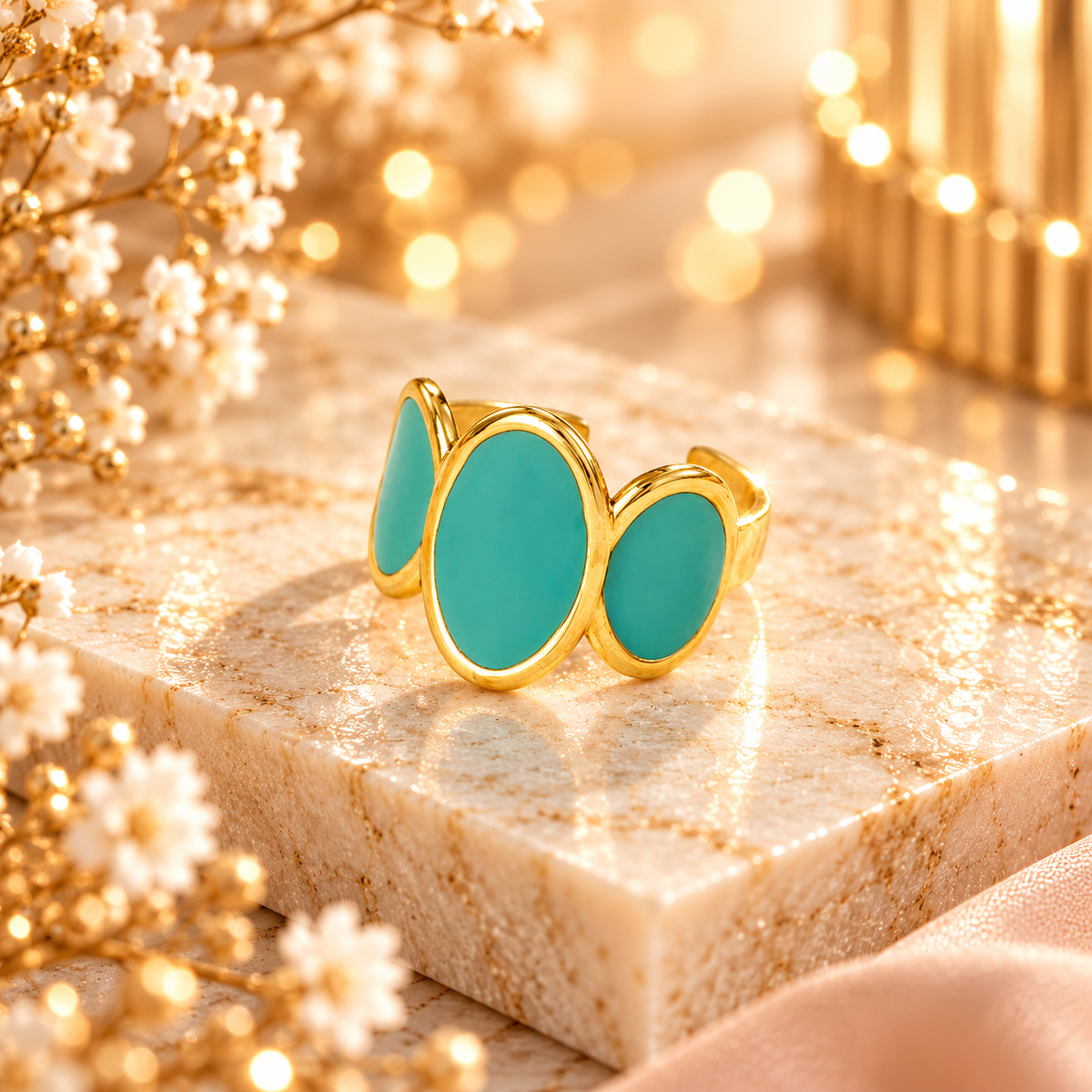BAGUE ZOE TURQUOISE