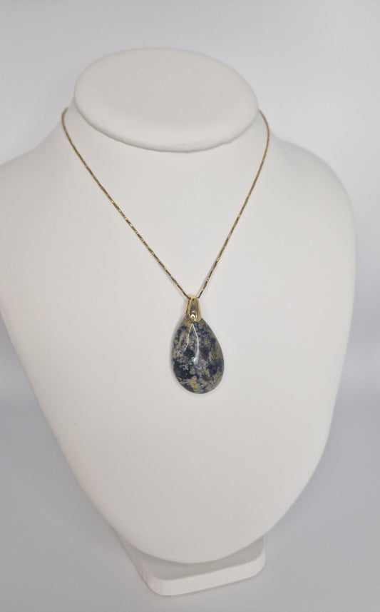 COLLIER GOUTTE EN AGATHE BLEUE OCEAN