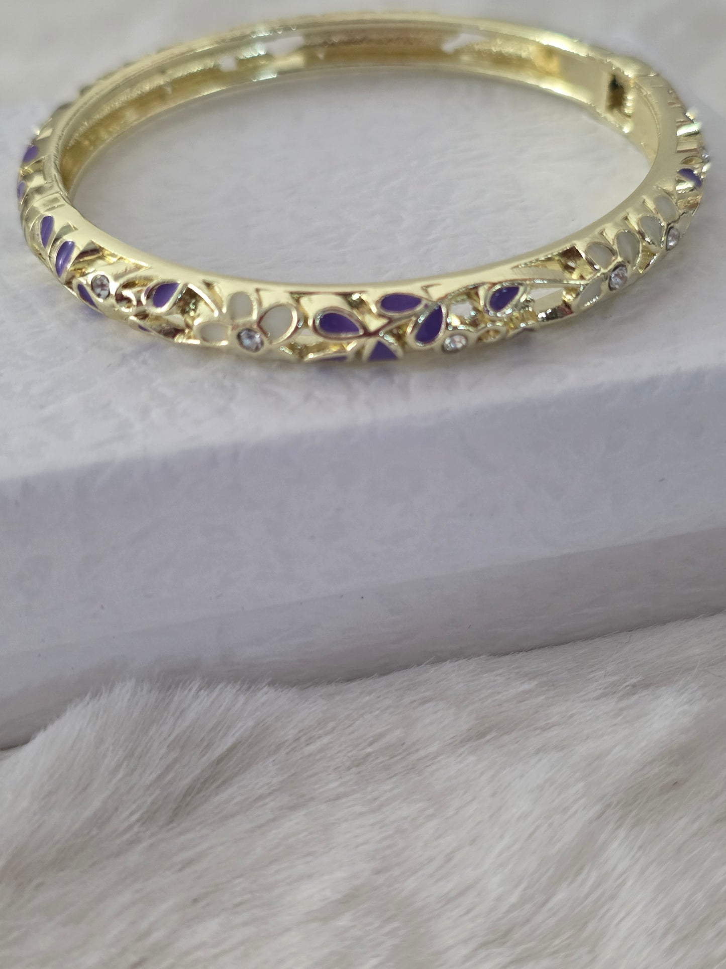 BRACELET CLEOPATRE BLANC ET MAUVE