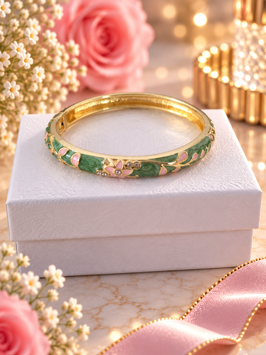 BRACELET CLEOPATRE VERT ET ROSE