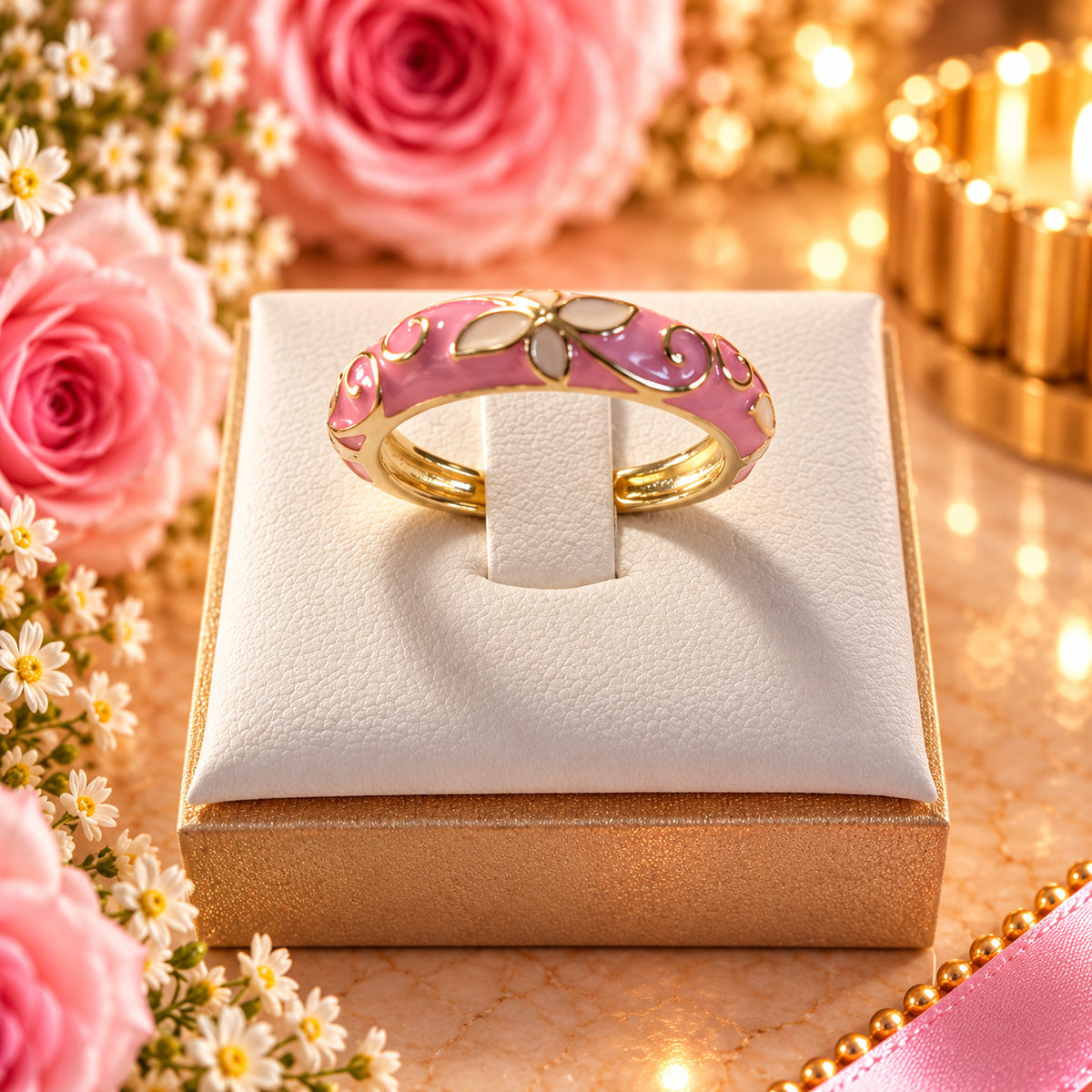 BAGUE CLEOPATRE ROSE