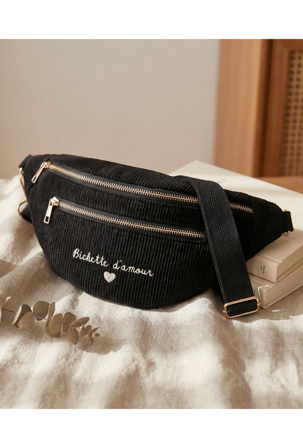 SAC BANANE BICHETTE D'AMOUR NOIRE
