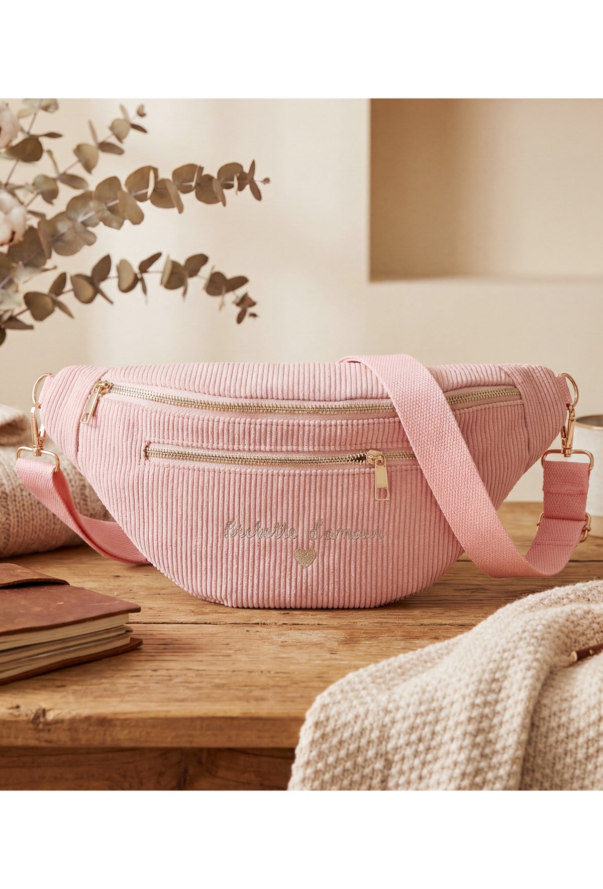 SAC BANANE BICHETTE D'AMOUR ROSE