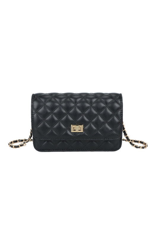 SAC SABRINE NOIR AVEC FERMOIR