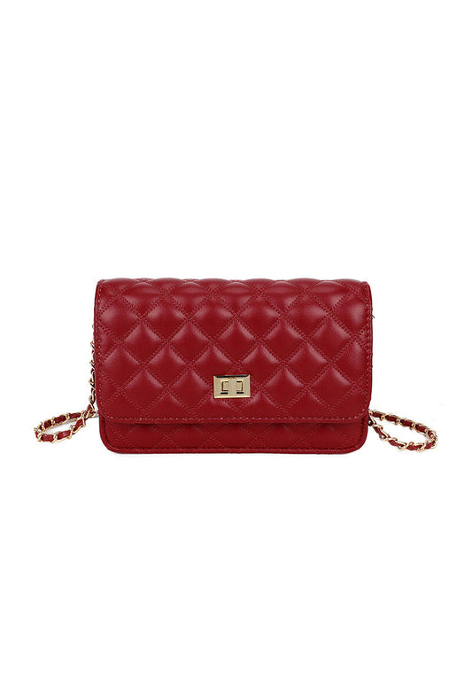SAC SABRINE ROUGE AVEC FERMOIR