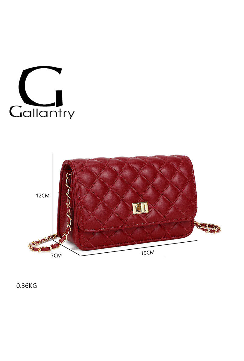 SAC SABRINE ROUGE AVEC FERMOIR