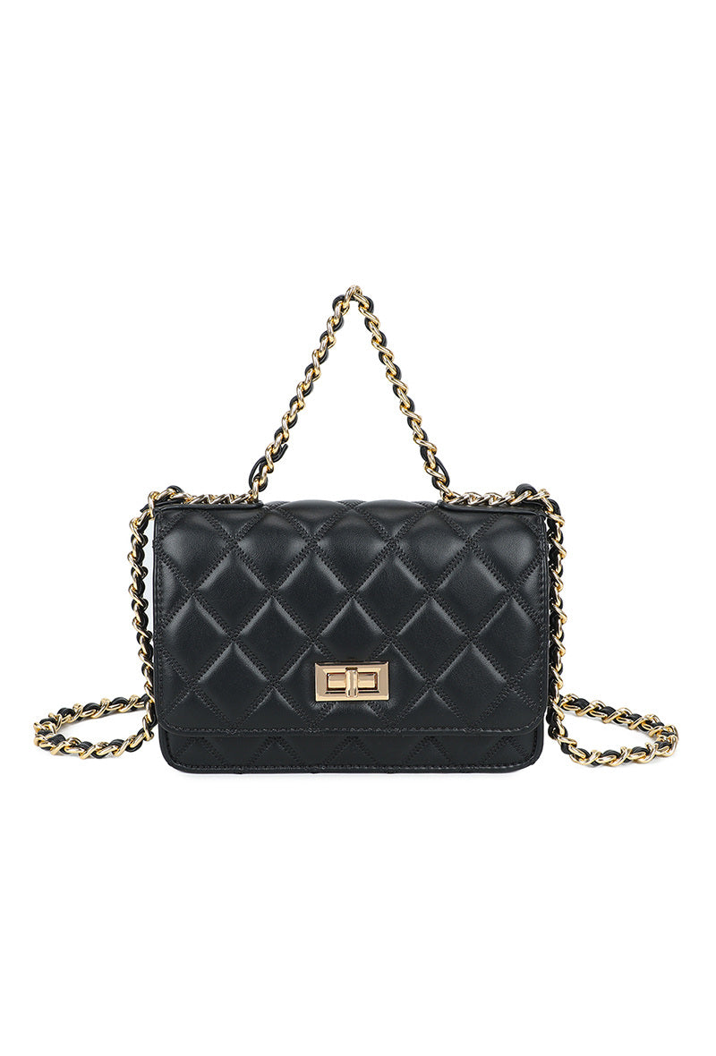 SAC REGINE chaîné Noir