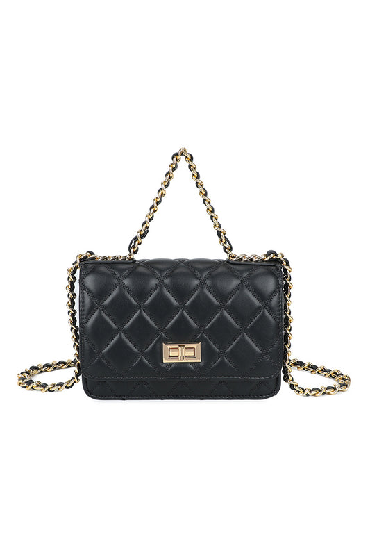 SAC REGINE chaîné Noir
