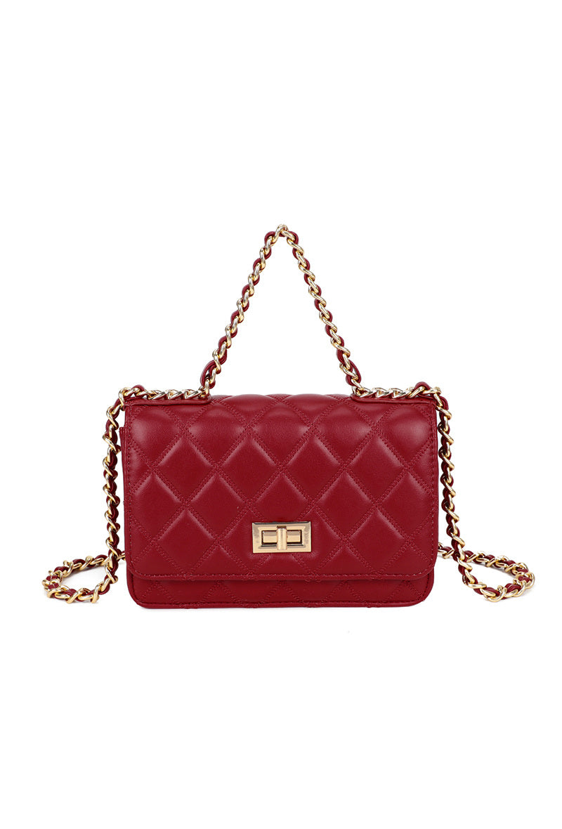 SAC REGINE chaîné Rouge