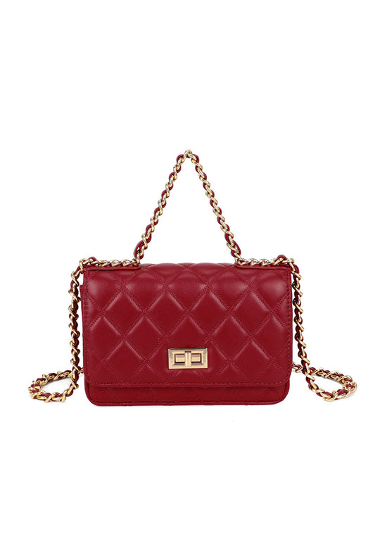 SAC REGINE chaîné Rouge